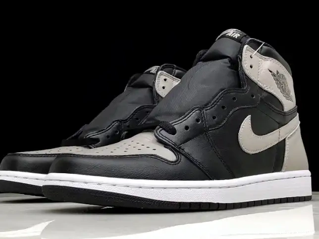 Official Maikesneakers 1 OG Jordan Air Retro Shadow Black High 555088-013 Grey 0618